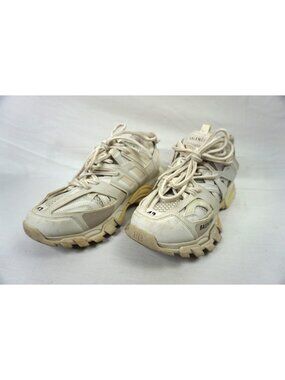Balenciaga Track Sneakers Mens Size 42 White Mesh & Leather Chunky Sole